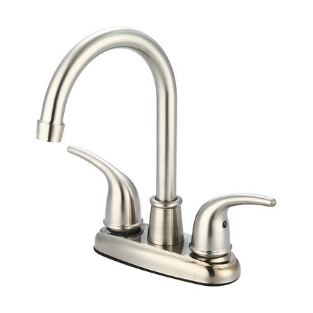 OLYMPIA FAUCETS Two Handle Bar Faucet, NPSM, Bar, Brushed Nickel, Spout Reach: 5" B-8150-BN